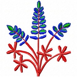 Flowers And Tree Embroidery Design 7
